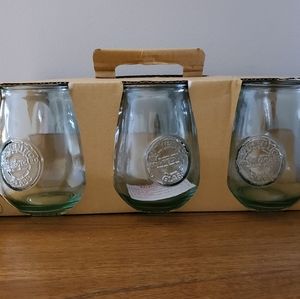 6 San Miguel 100% Recycled Glass Goblet Wine Stem